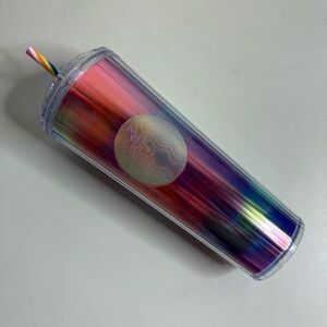 Starbucks Tumbler 2021 Rainbow Kaleidoscope Dome Lid 24oz Cup